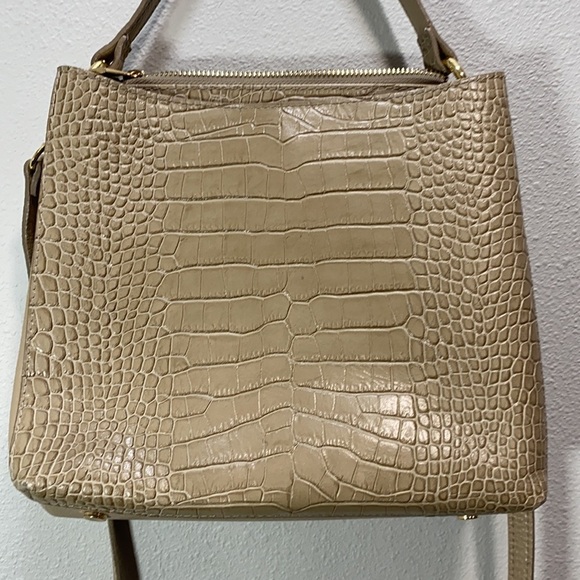 Valentina Fiore aligator crocodile beige bag - Picture 4 of 14